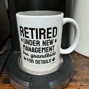 Coffee mug Retired Under New Management See Grandkids For Details White Black